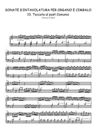 Sonate d'Intavolatura per Organo e Cimbalo 13. Toccata al post Comunio - Domenico Zipoli